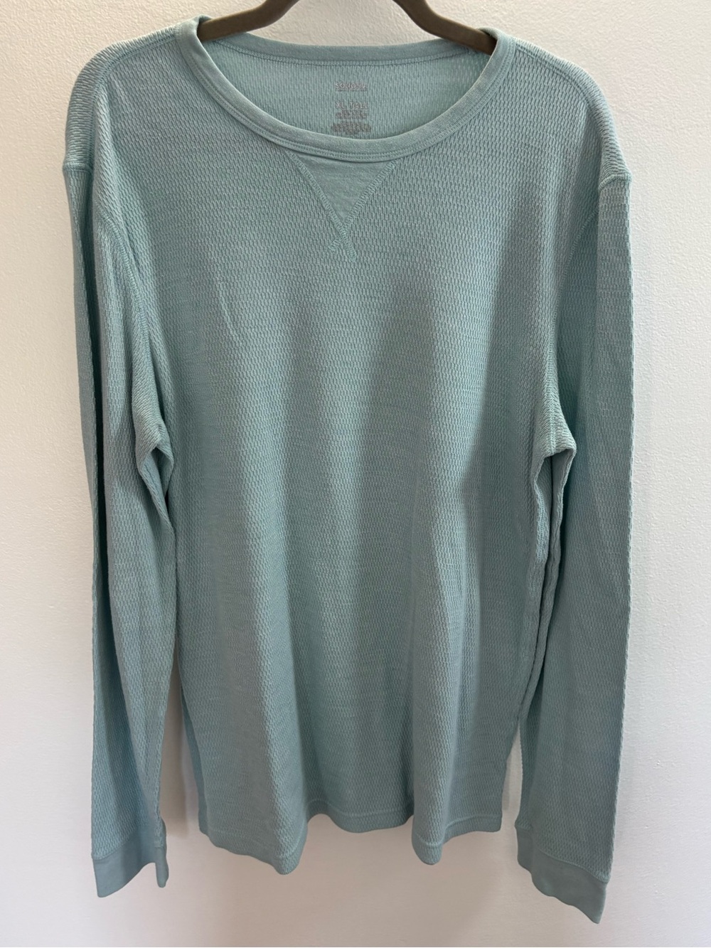 Sonoma Goods For Life Blue Waffle Knit Thermal Shirt XL Tall